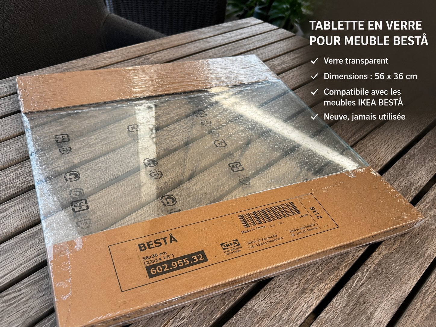 IKEA BESTÅ tablet van 56  36 cm — Nieuw, Huis en Inrichting, Kasten | Stellingkasten, Nieuw, Ophalen