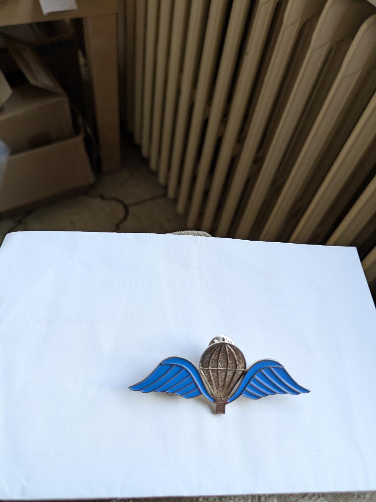 Para kenteken in metaal, Verzamelen, Militaria | Algemeen, Ophalen of Verzenden, Landmacht, Embleem of Badge