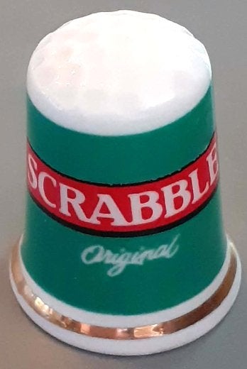 dés a coudre de collection publicitaire jeu scrabble (12), Collections, Dés à coudre, Enlèvement ou Envoi, Comme neuf, Porcelaine