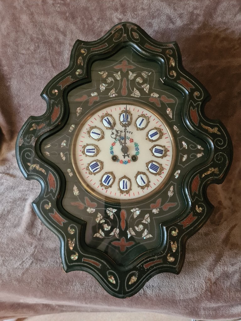 Franse 'Oeil-de-Boeuf' wandklok, Antiquités & Art, Antiquités | Horloges, Enlèvement