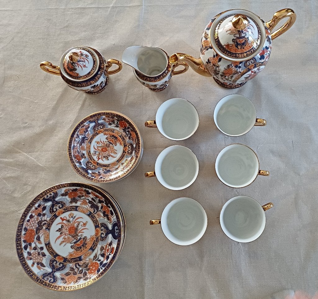 Magnifique service à thé japonais vintage — Style Imari, Antiquités & Art, Enlèvement