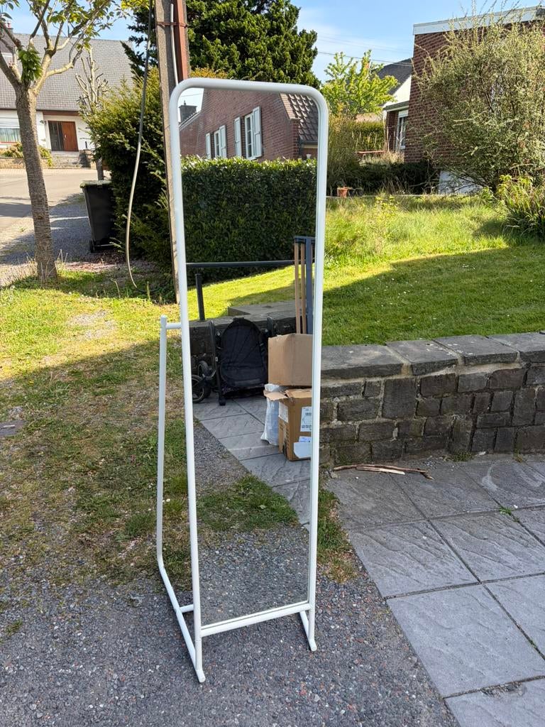 KNAPPER Miroir IKEA sur pied, blanc, 48x160 cm, Maison & Meubles, Accessoires pour la Maison | Miroirs, Enlèvement, Comme neuf