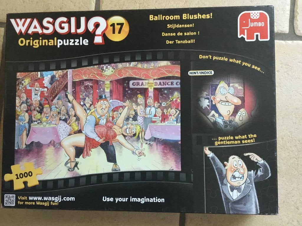 Puzzel Jumbo 1000 stukjes Wasgij original 17, Hobby & Loisirs créatifs, Enlèvement ou Envoi, 500 à 1500 pièces, Utilisé, Puzzle