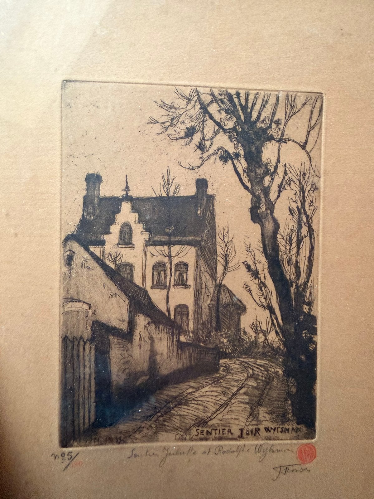 4 antieke ingelijste prenten — Frison, Hageman en Peiser, Antiek en Kunst, Ophalen, Landschap
