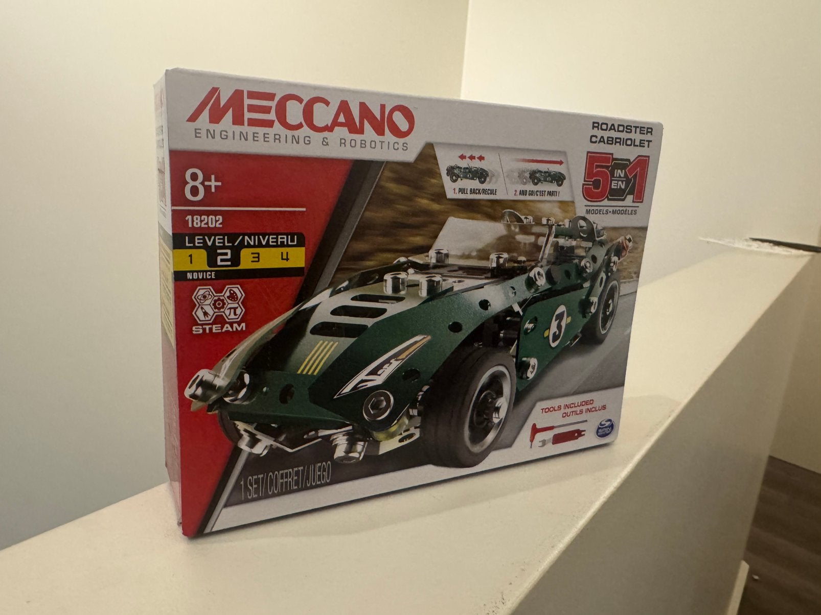 Meccano Engineering & Robotics Roadster 5-in-1 – verzegeld, Hobby en Vrije tijd, Modelbouw | Auto's en Voertuigen, Ophalen, Nieuw