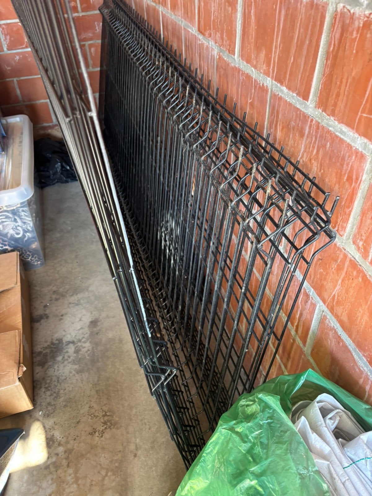 Zwart hekwerk met palen en poort, Ophalen, Gebruikt