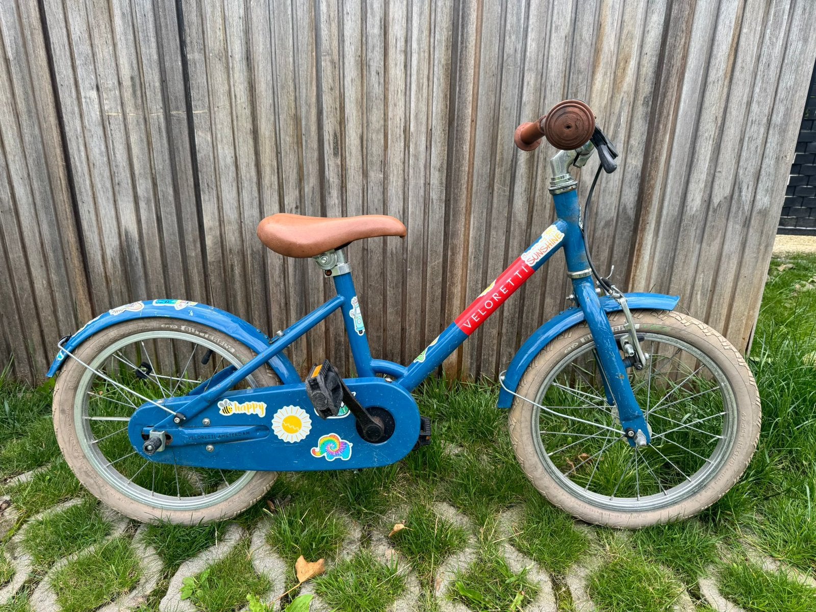 Veloretti kinderfiets, Fietsen en Brommers, Ophalen, Gebruikt, Terugtraprem, Minder dan 16 inch