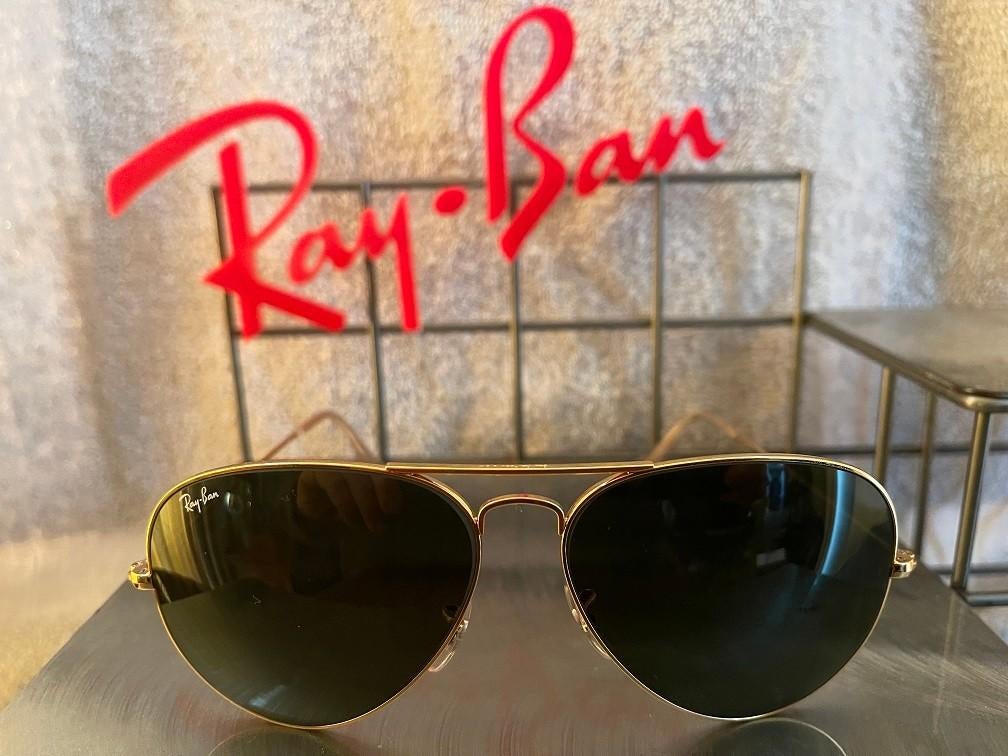 Vintage B&L piloten zonnebril Ray-Ban Aviator 60mm A12, Zonnebril, Ophalen of Verzenden, Zo goed als nieuw, Ray-Ban