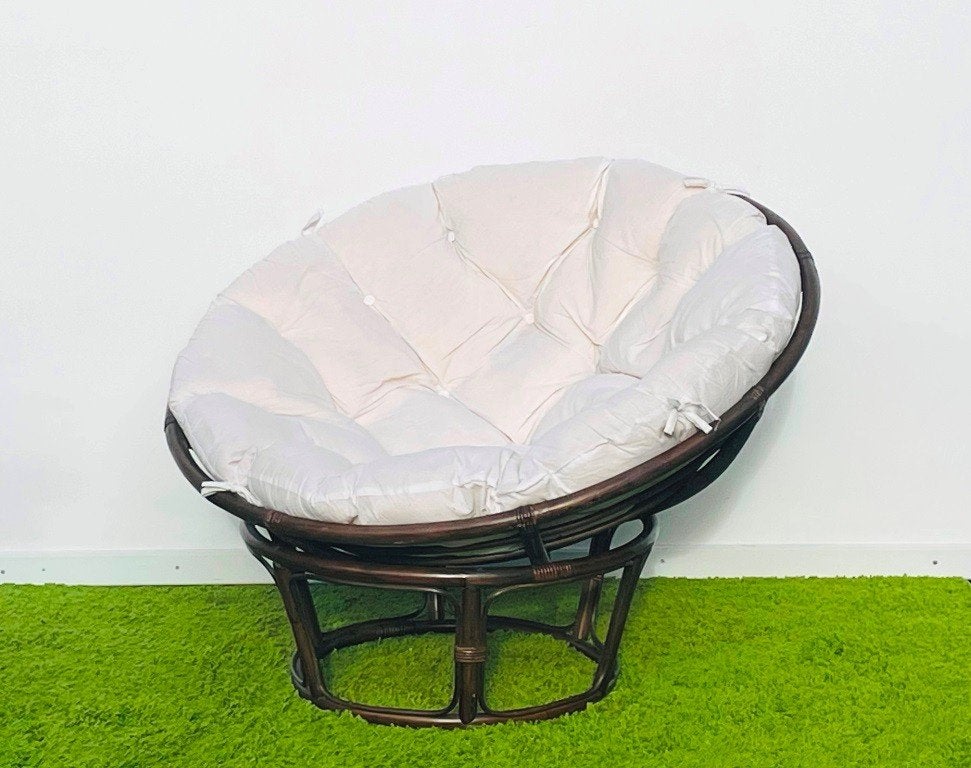 Fauteuil bambou Papasan Lounge, 100 à 125 cm, Enlèvement ou Envoi, Moins de 150 cm, Bois