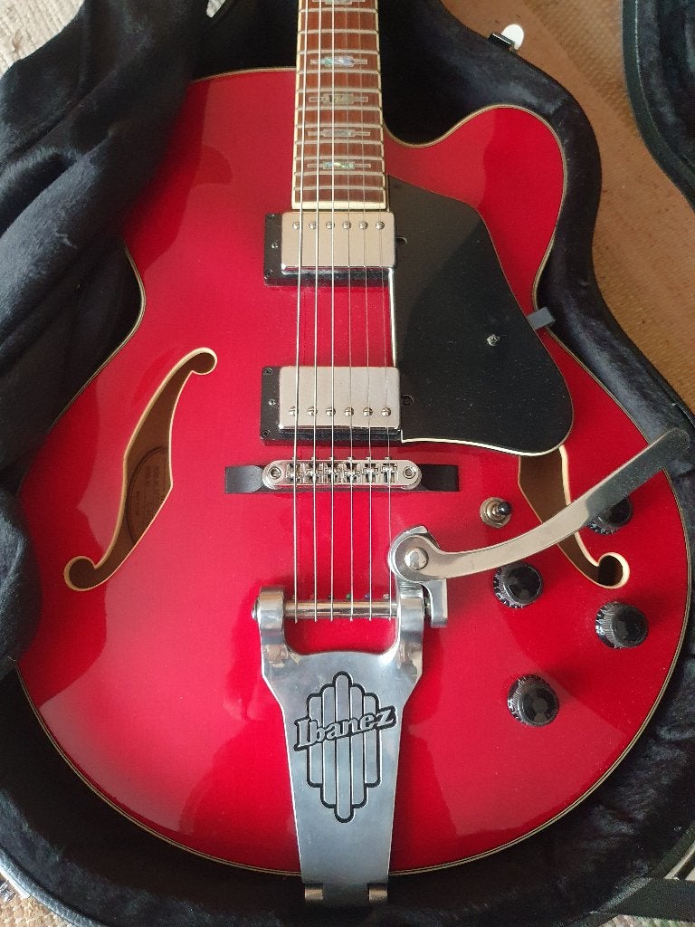 Guitare Ibanez AFS75T-TRD, Enlèvement ou Envoi, Comme neuf, Hollow body, Ibanez