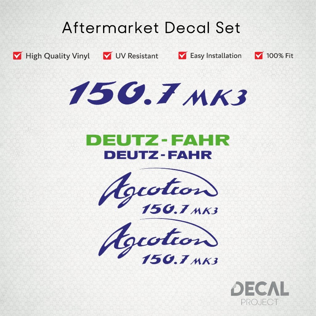 Autocollants de rechange Deutz Agrotron 150-175, Envoi