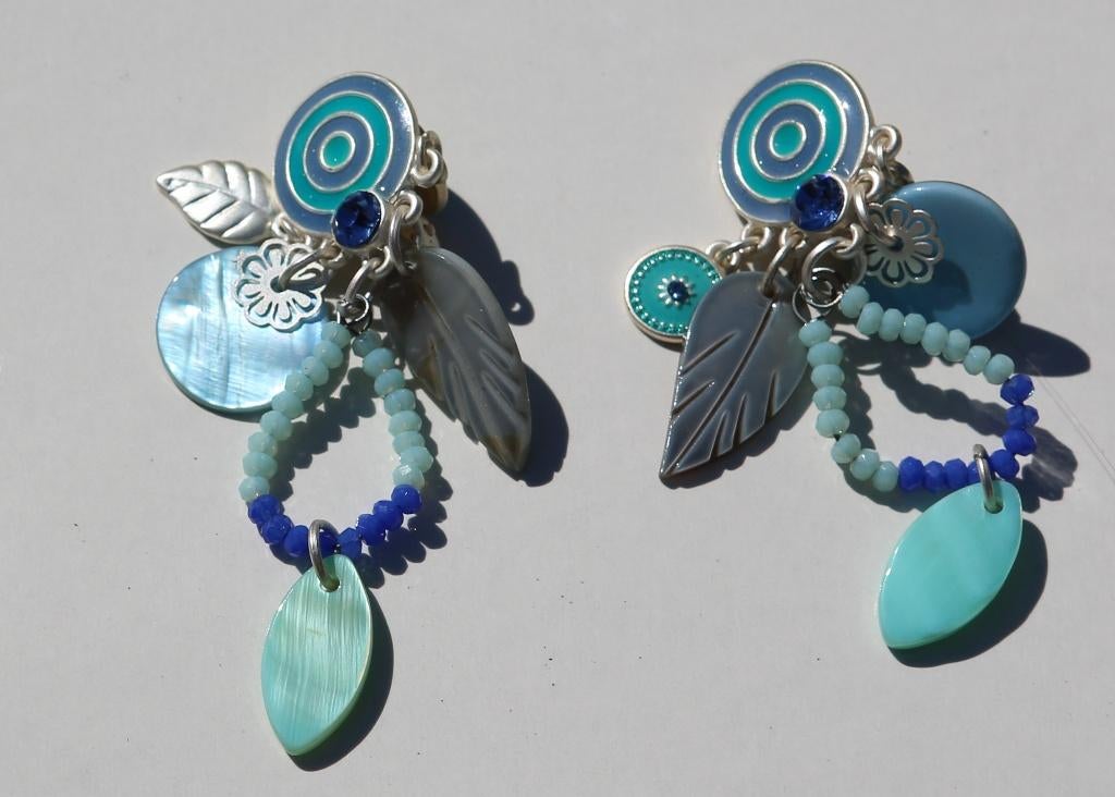 Mooi paar nieuwe clipoorbellen, Ophalen of Verzenden, Nieuw, Blauw