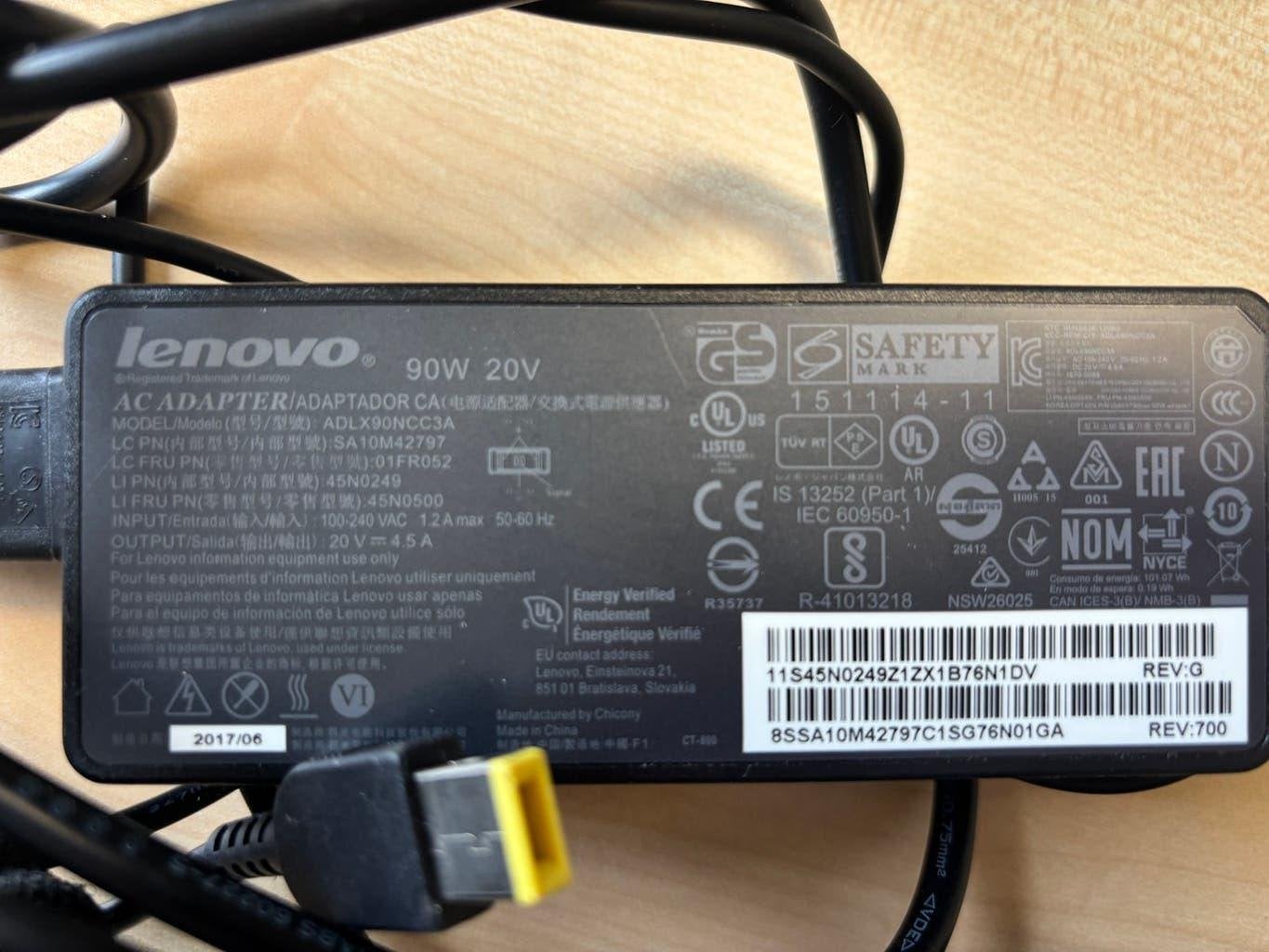 Chargeur Lenovo, Informatique & Logiciels, Chargeurs d'ordinateur portable, Enlèvement ou Envoi, Utilisé, LENOVO