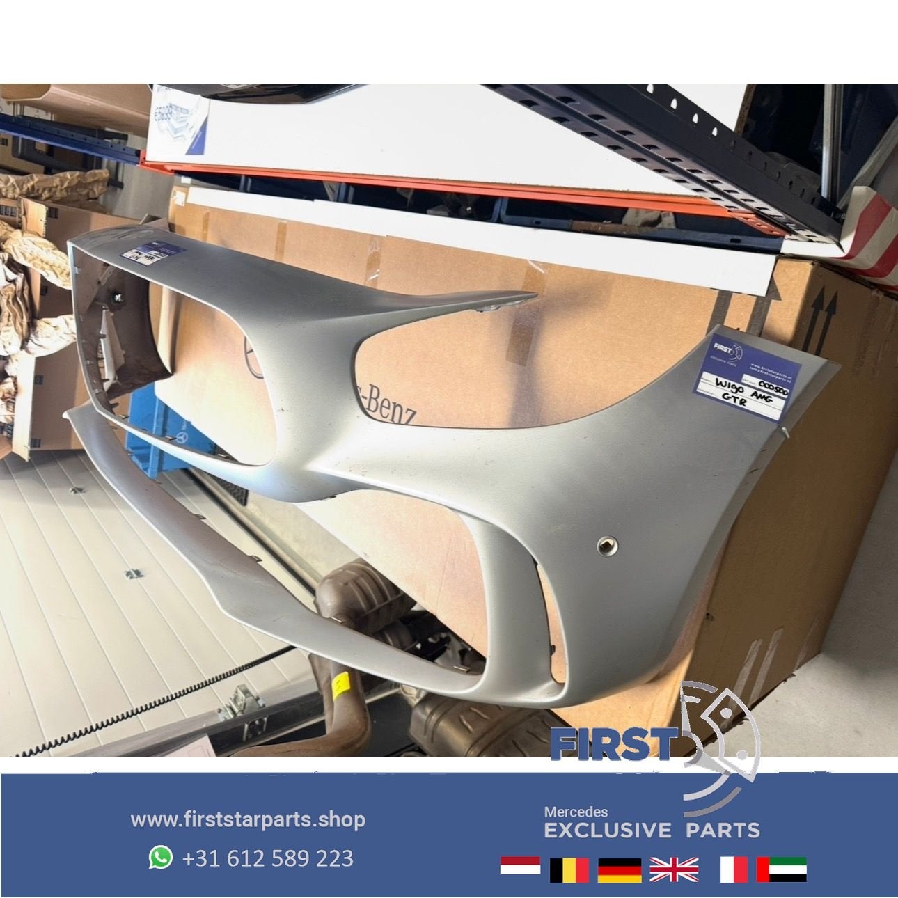 W190 AMG GTR BUMPER A1908858500 origineel Mercedes GT R AMG, Gebruikt, -, Voor, Ophalen of Verzenden