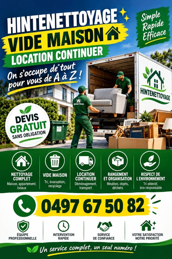 Vide maison  débarrasse nettoyage, Divers, Enlèvement ou Envoi