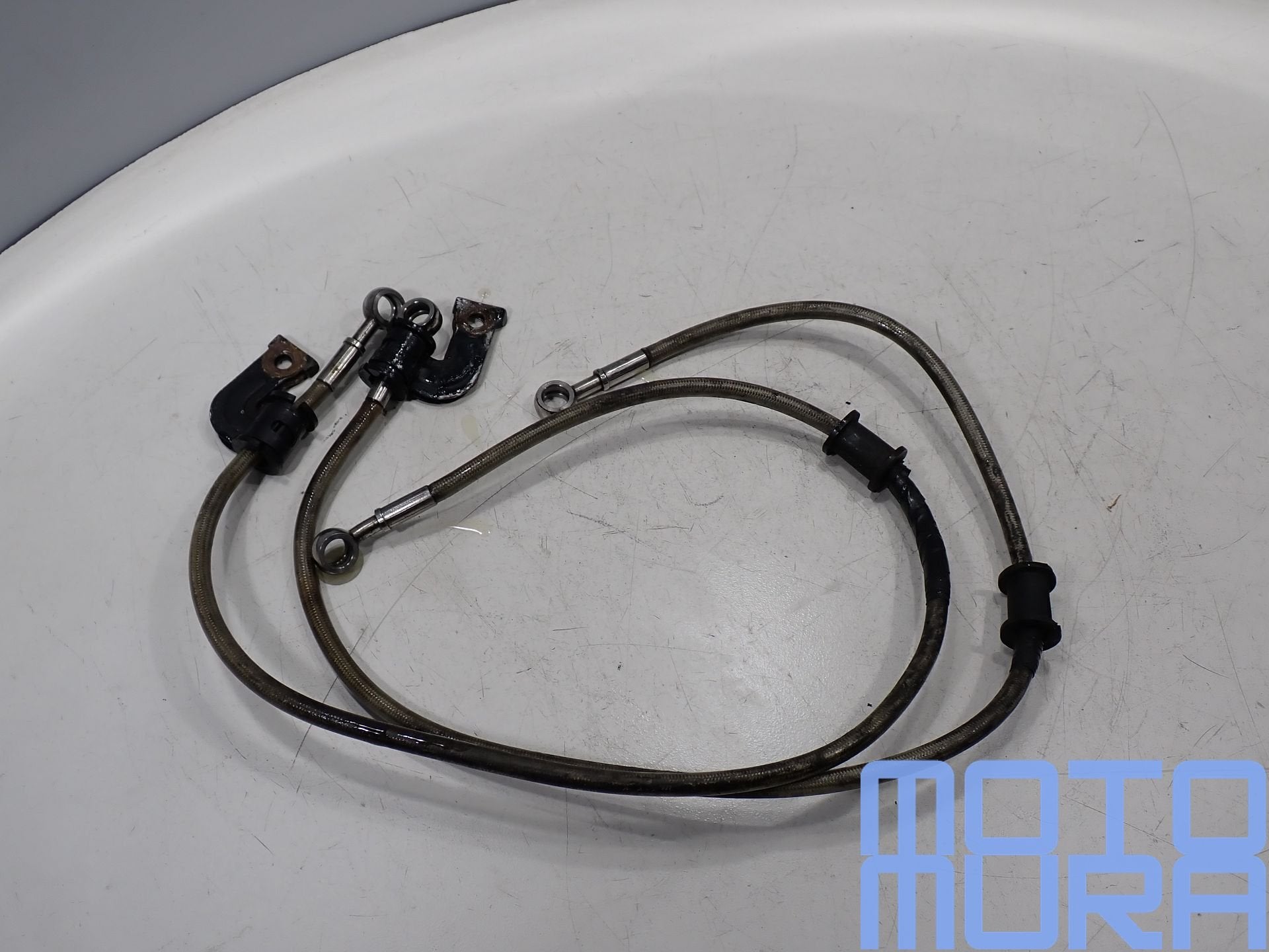 Yamaha YZF-R1 RN01 RN04 1998 - 2001 rvs remleidingen rvs omm, Motoren, Gebruikt, -, -, Ophalen of Verzenden