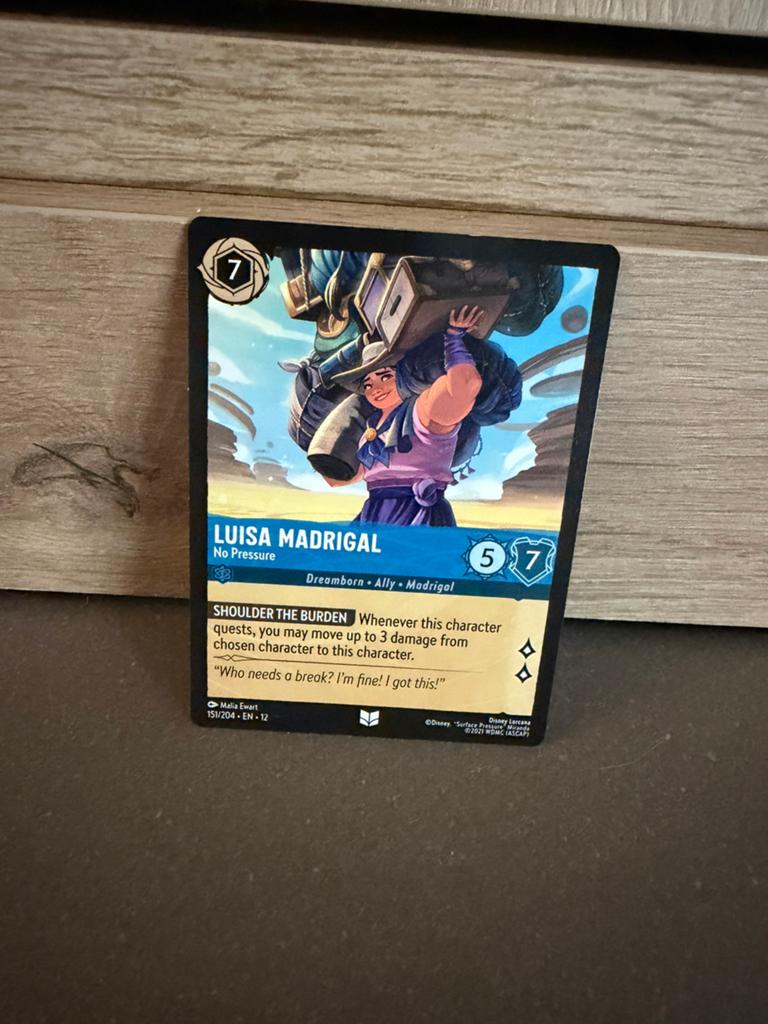 Disney Lorcana – Luisa Madrigal No Pressure (Uncommon), Hobby en Vrije tijd, Ophalen of Verzenden, Zo goed als nieuw, Booster