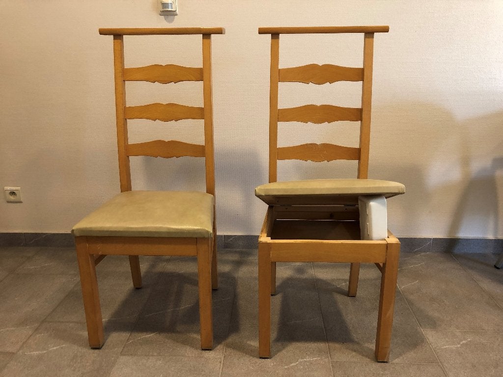 60 Oude Kerkstoelen, Ophalen, Gebruikt, Bruin, Vijf, Zes of meer stoelen