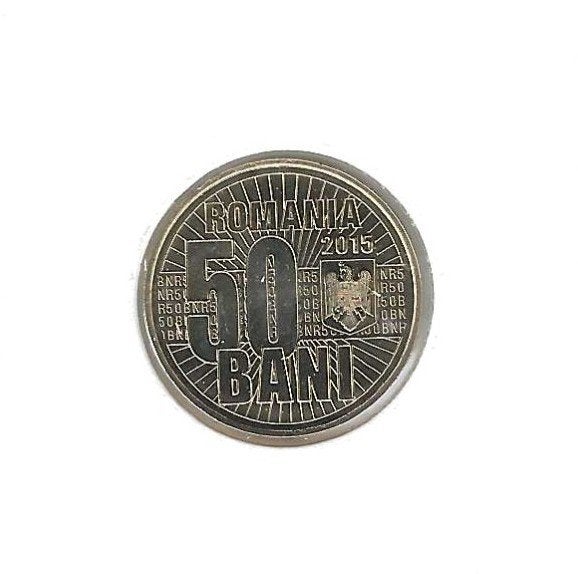 Roemenië, 50 Bani 2015, Redenomination of the Leu., Ophalen of Verzenden, Overige landen, Losse munt