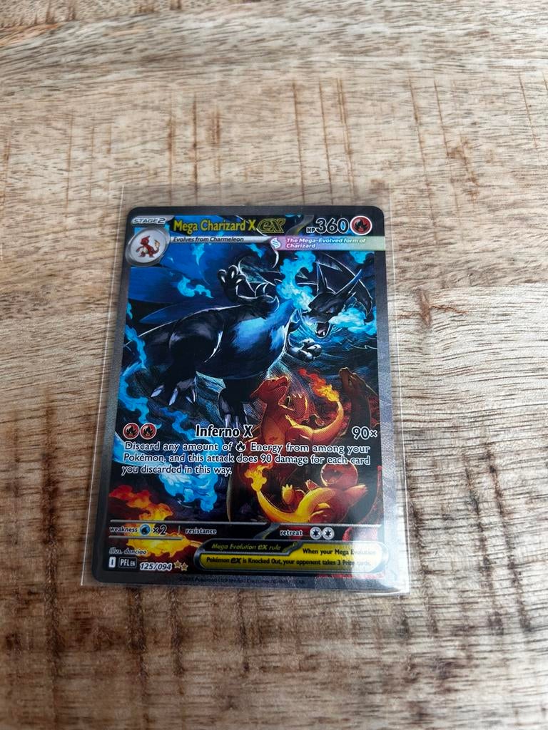Mega charizard X phantasmal flames 125, Ophalen of Verzenden, Nieuw, Losse kaart, Foil