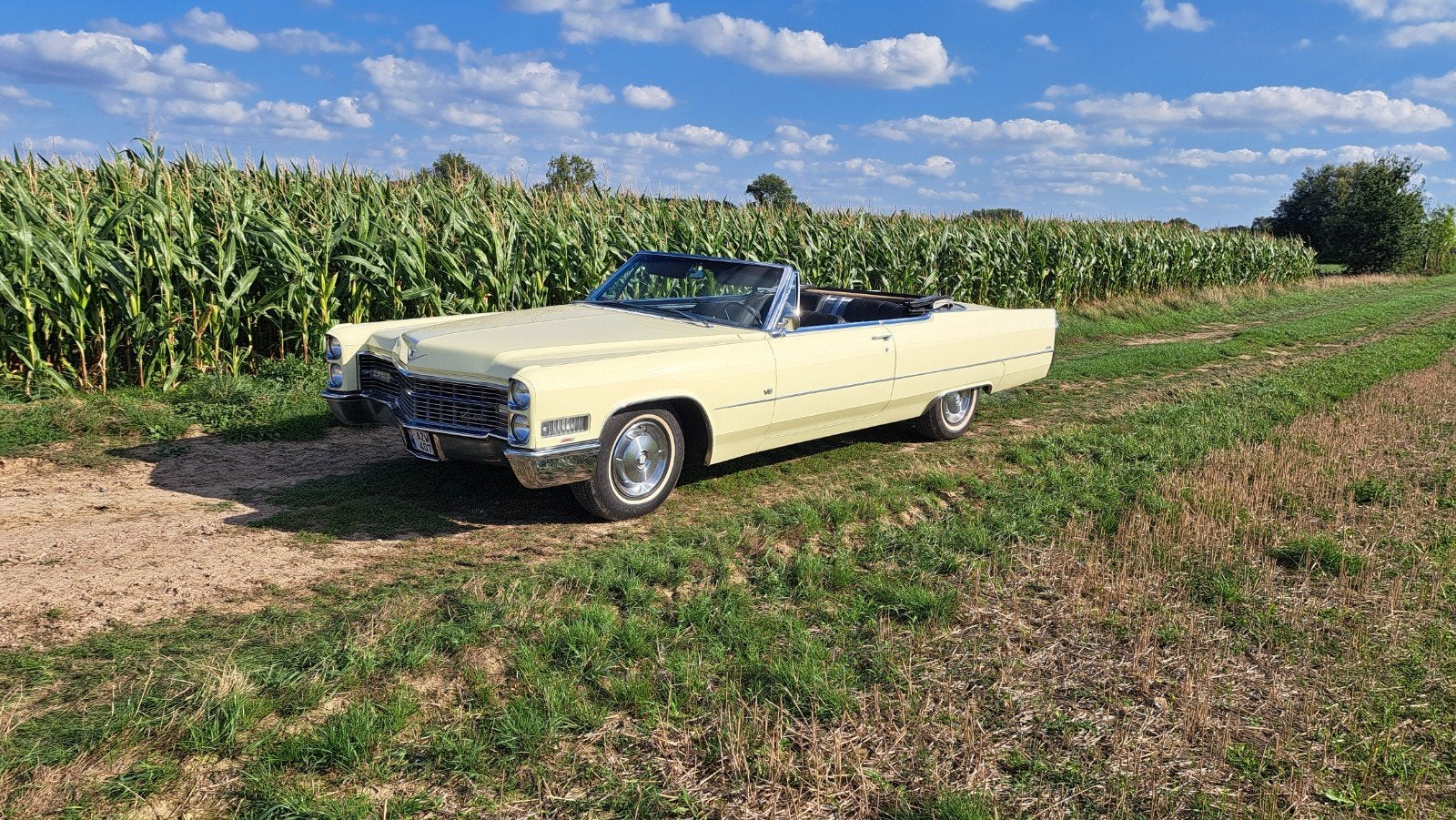 Cadillac Devillé convertible, Achterwielaandrijving, Zwart, Cabriolet, 5 zetels