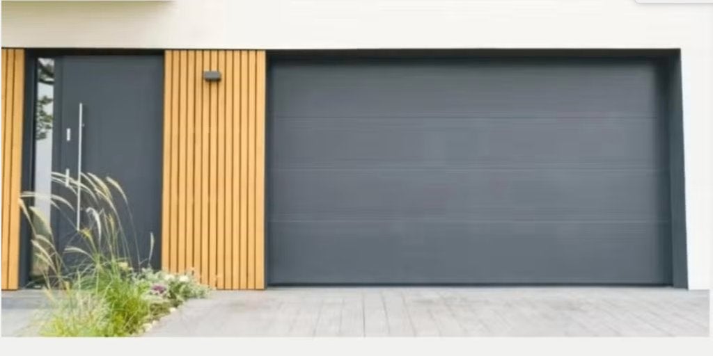 sectionale garagepoort automatisch in kit grijs h200x b300cm, Ophalen, Gebruikt