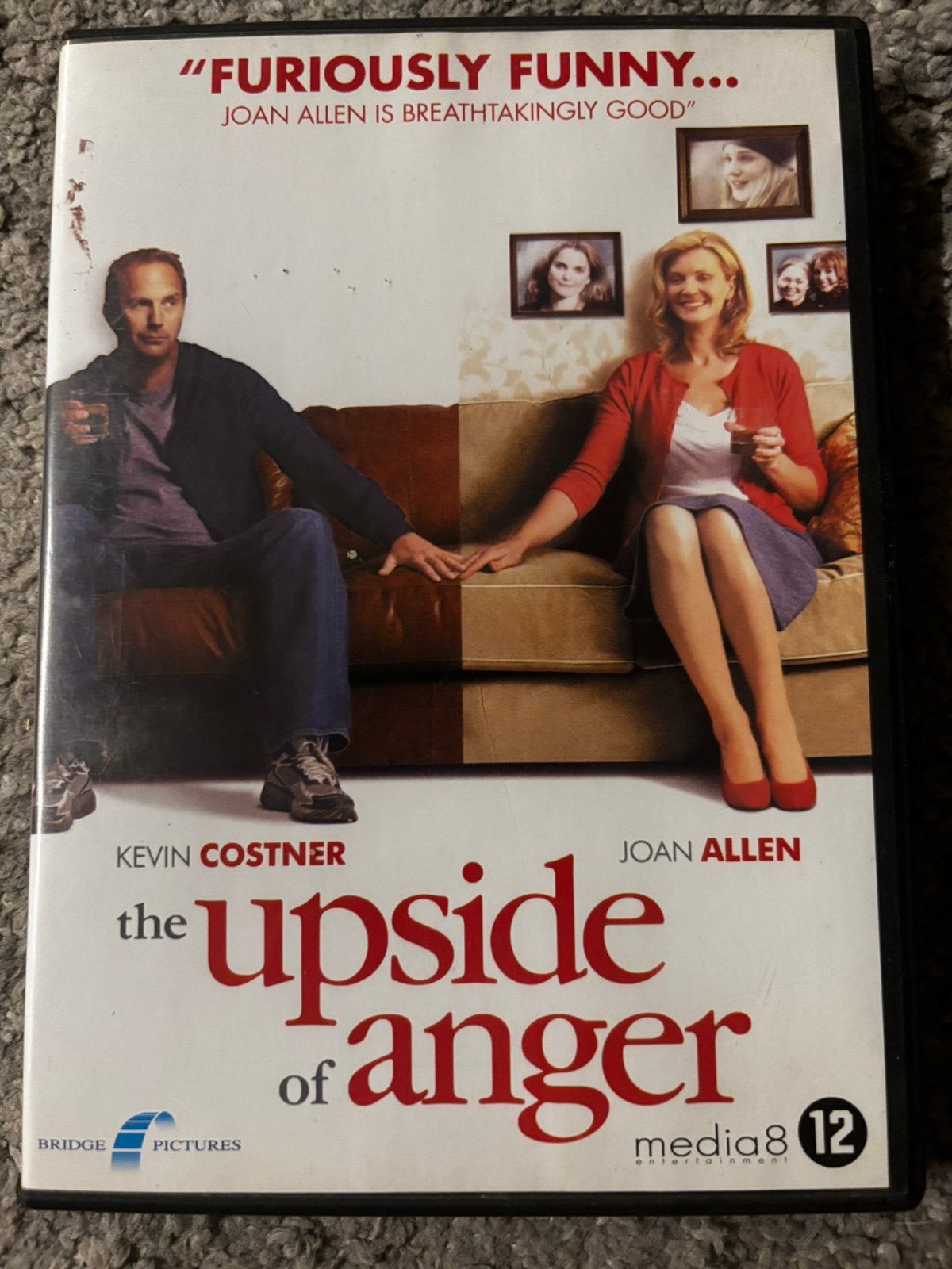 Film “The upside of anger” op DVD, Vanaf 12 jaar, Ophalen of Verzenden, Zo goed als nieuw, Komedie