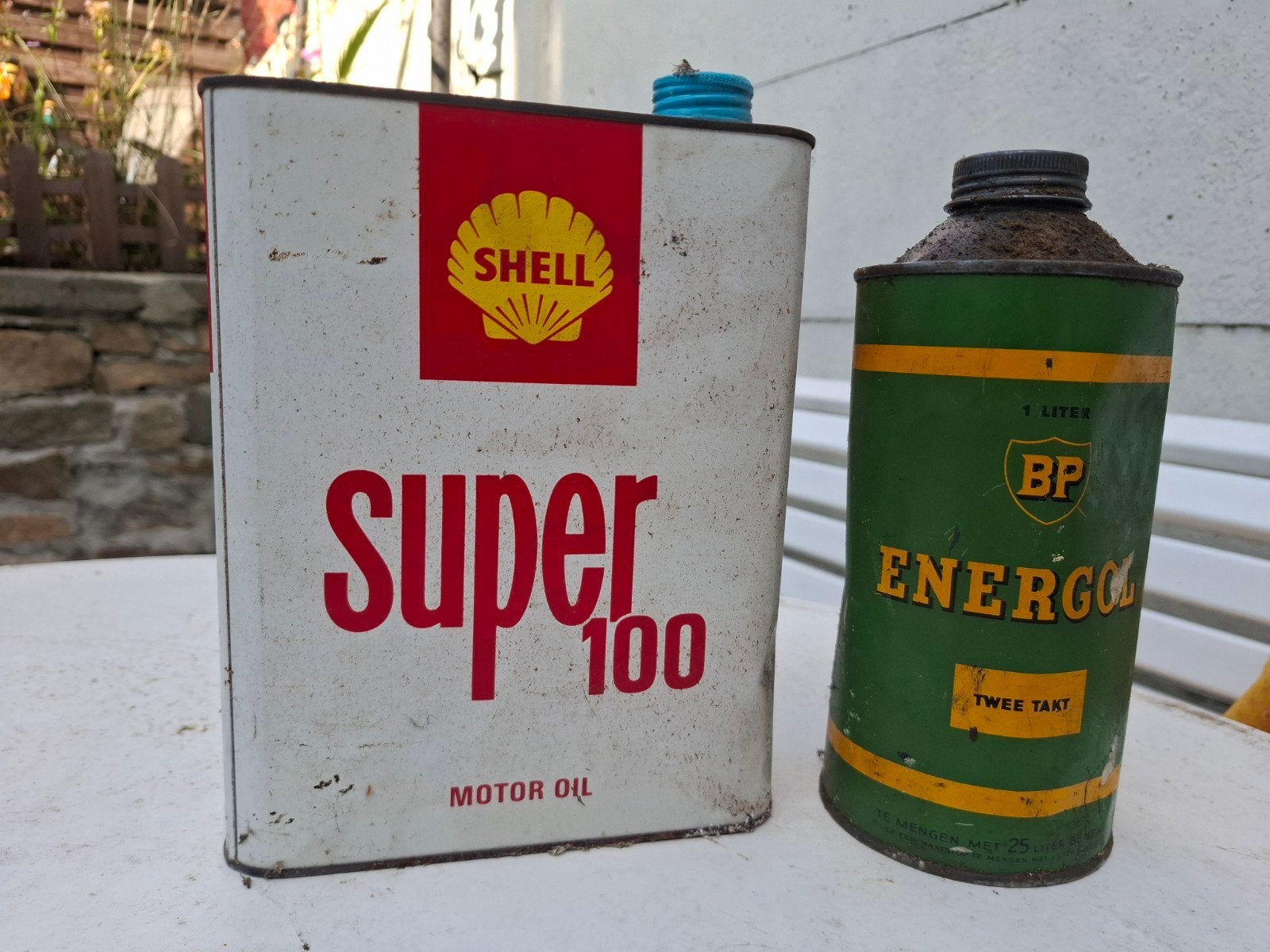 2 bidons huile vintage Shell BP, Collections