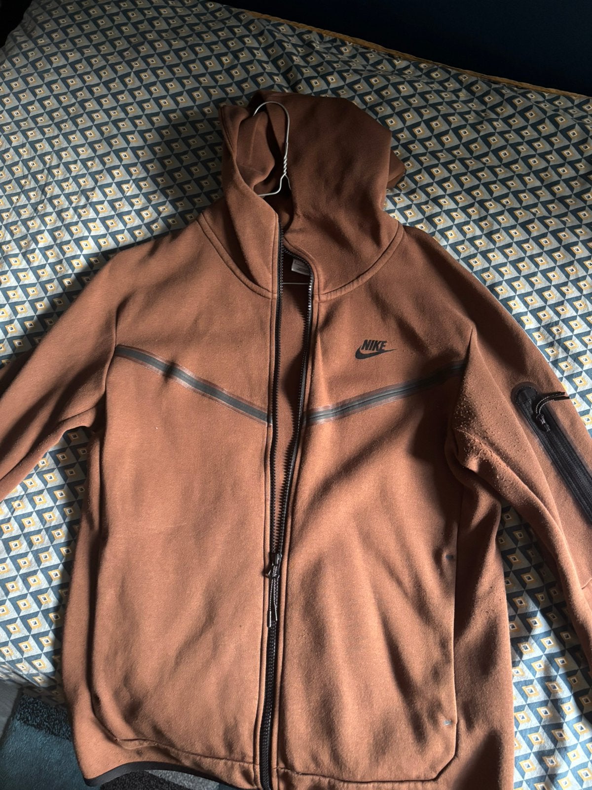 Brown nike tech, Kleding | Heren, Jassen | Zomer, Ophalen, Zo goed als nieuw, Maat 46 (S) of kleiner