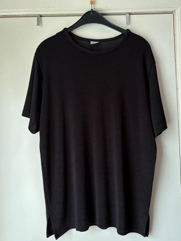 Zwart, soepel vallend T-shirt cocooning/huisstijl, maat L/XL, Kleding | Dames, Grote Maten, Ophalen of Verzenden, Zo goed als nieuw
