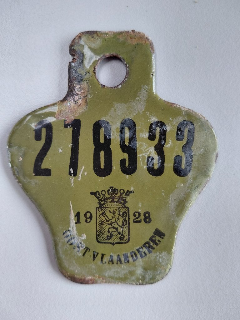 antieke fietsplaat 1928, Verzamelen, Ophalen
