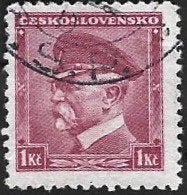 1 Postzegel Tsjecho-Slowakije 1935 President Masaryk, Timbres & Monnaies, Enlèvement ou Envoi, Autres pays, Affranchi
