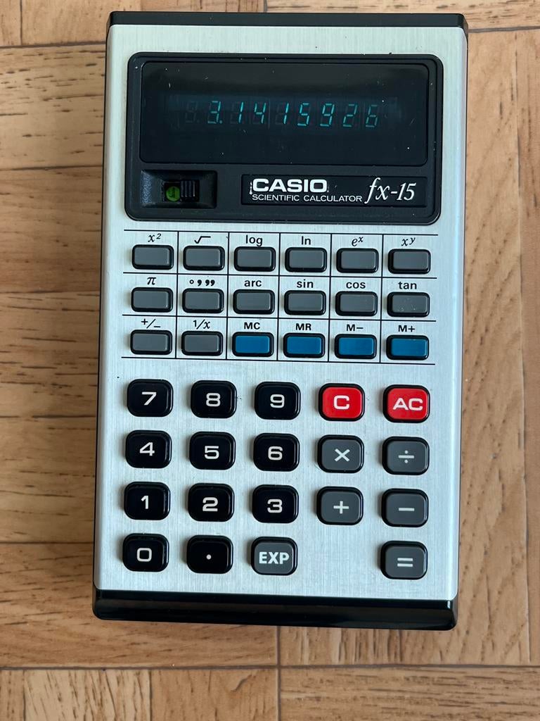 Casio fx-15 Vintage 1975 – État Collection avec Housse, Divers, Calculatrices, Enlèvement ou Envoi, Comme neuf