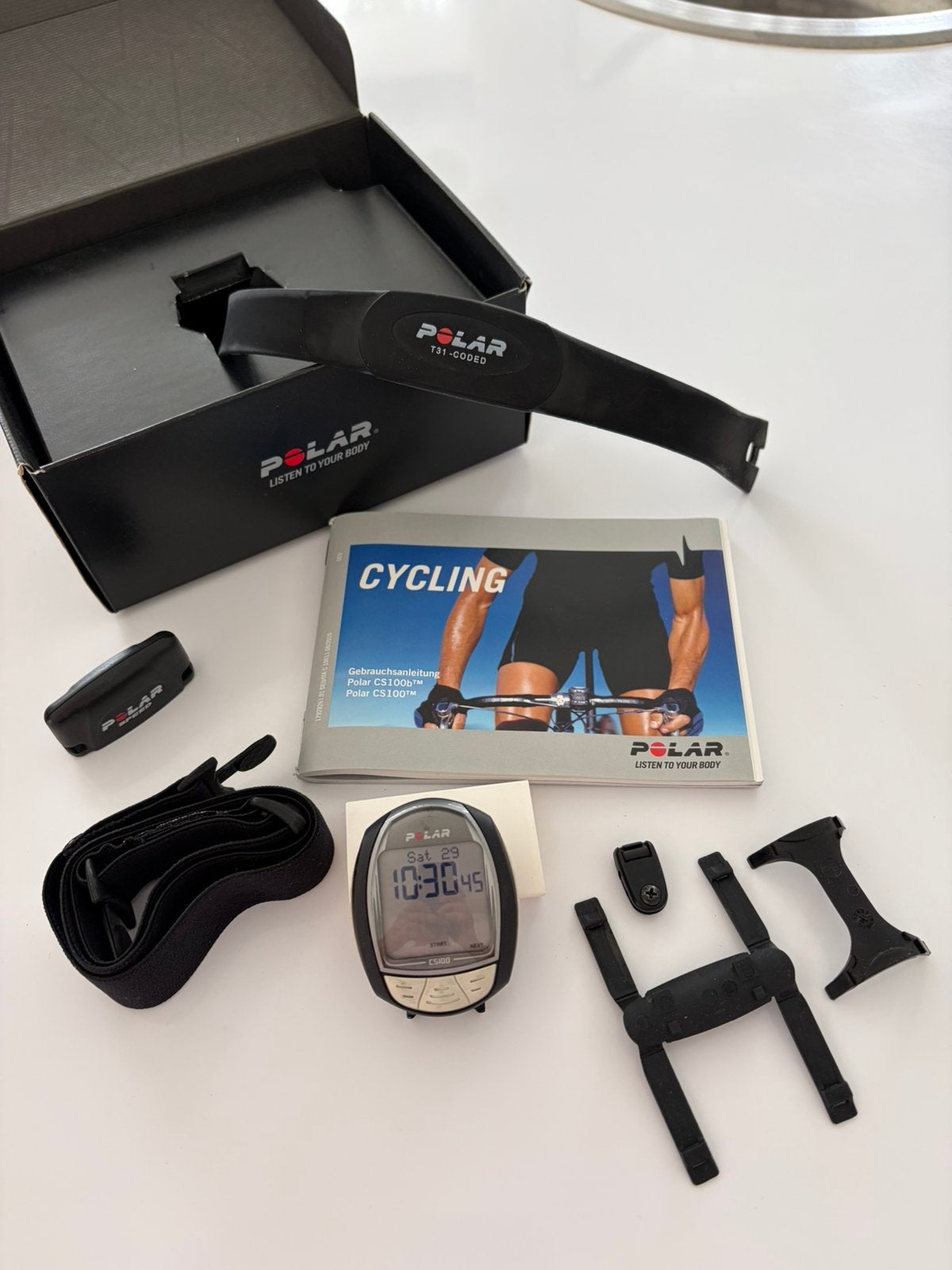 Cardiofréquencemètre et ordinateur de vélo Polar CS100, Enlèvement, Utilisé, Polar, Avec ceinture thoracique