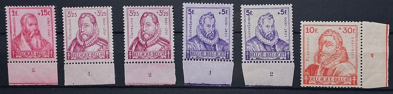 LOT 913. COB: 597-599-600-601. 6 numéros planche. MNH., Neuf, Enlèvement ou Envoi, Non oblitéré, Art
