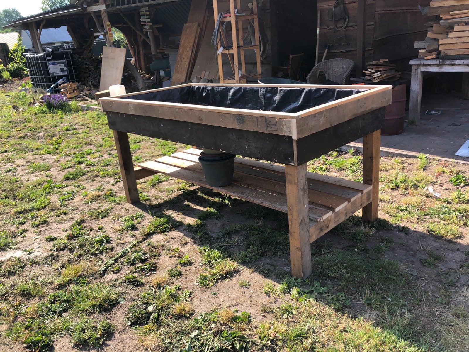 DIY kruidenierstafel of verhoogde moestuin, Tuin en Terras, Ophalen, Zo goed als nieuw