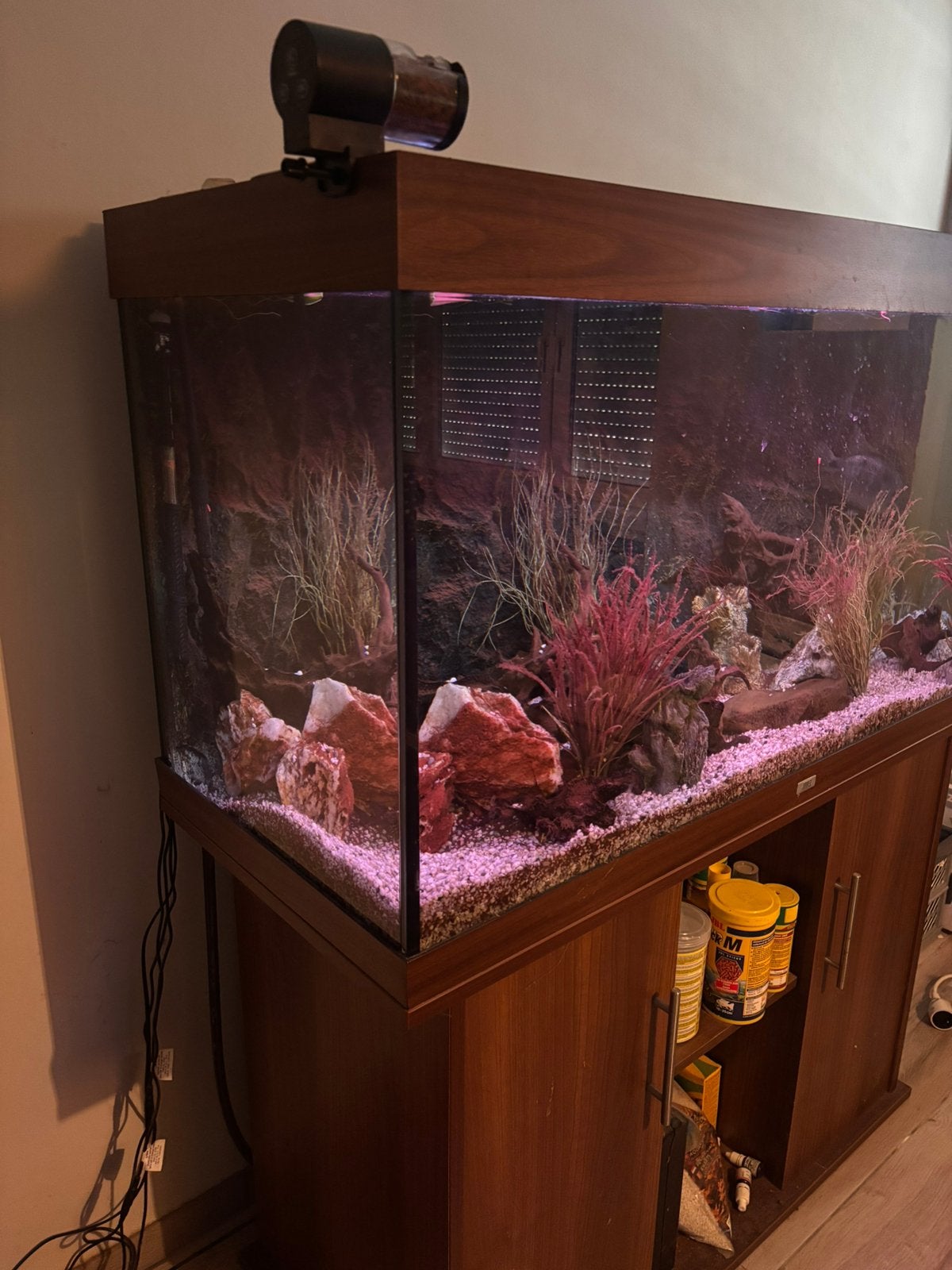 Aquarium met meubel en vele toebehoren, Ophalen, Zo goed als nieuw, Decoratie, Juwel