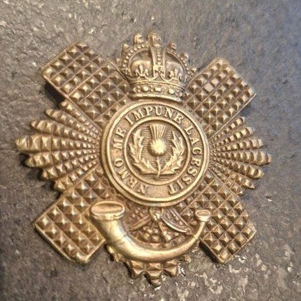 Badge de casquette écossaise de la Première Guerre mondiale, Enlèvement ou Envoi