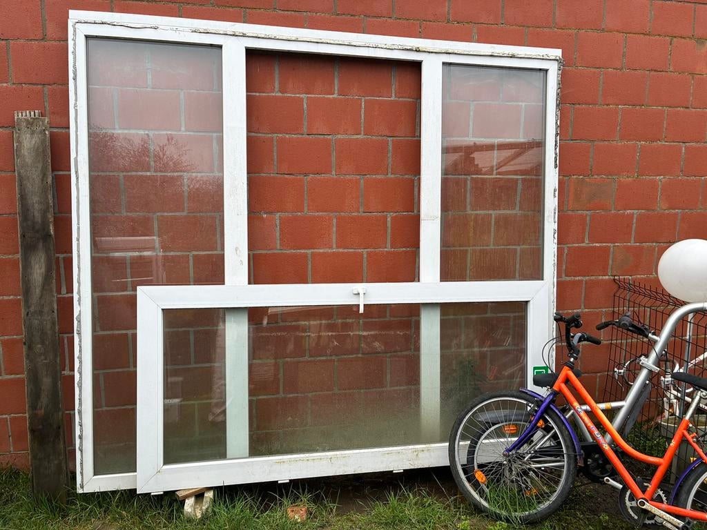 Raamdeur / Terrasdeur PVC (250 x 289 cm), Doe-het-zelf en Bouw, Ophalen, Gevelraam of Ruit, Gebruikt, 160 cm of meer