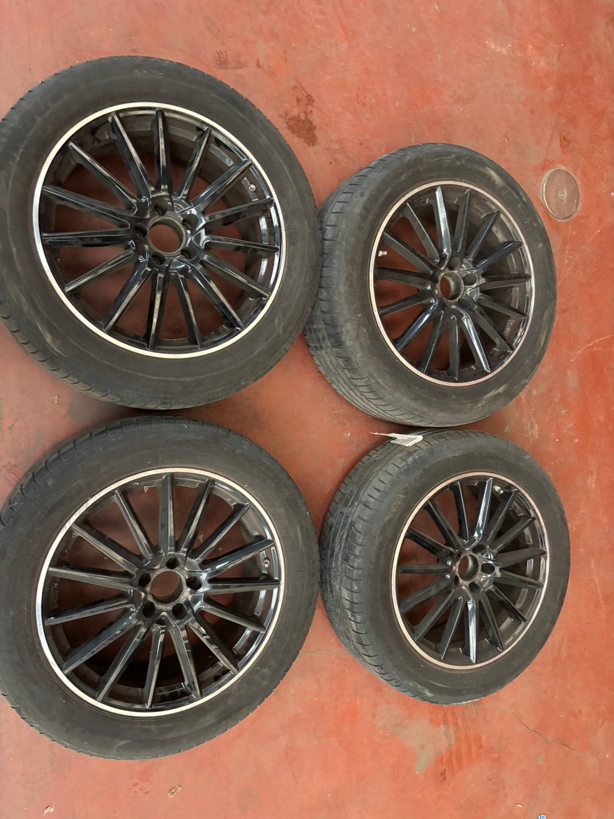 Set zomerwielen Mercedes glc 19 inch, Auto-onderdelen, Ophalen, 19 inch, Zomerbanden, Banden en Velgen