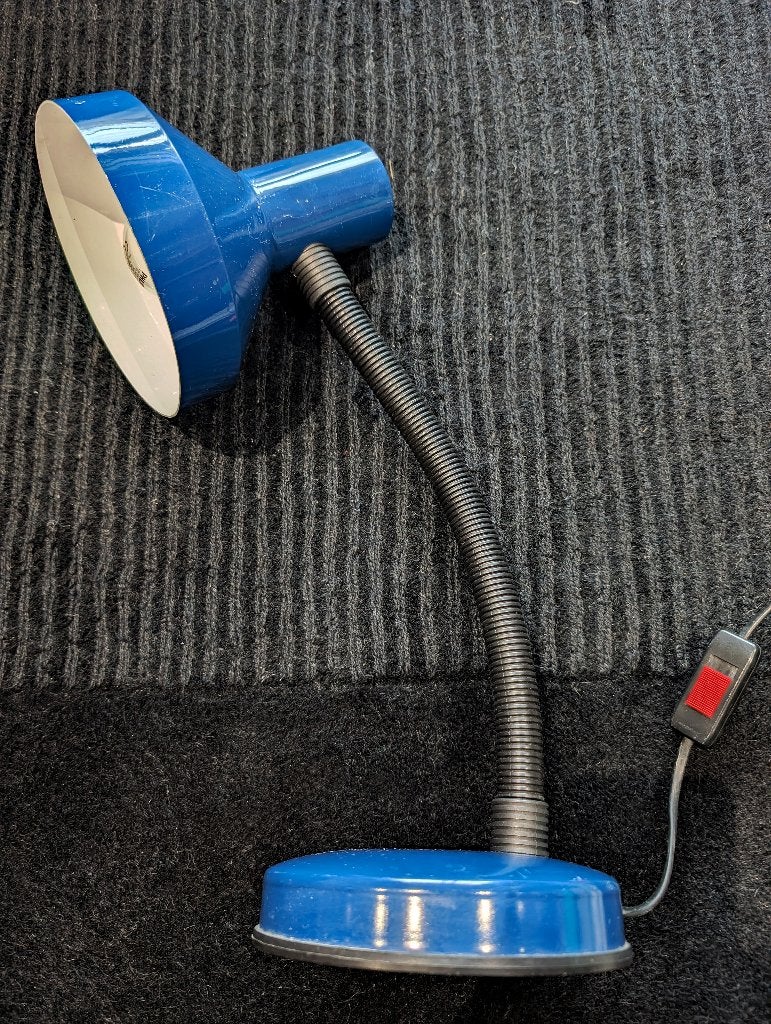 Veneta Lumi vintage bureaulamp — Gemaakt in Italië — 1970, Blauw, Bureaulamp, Gebruikt, Overige merken