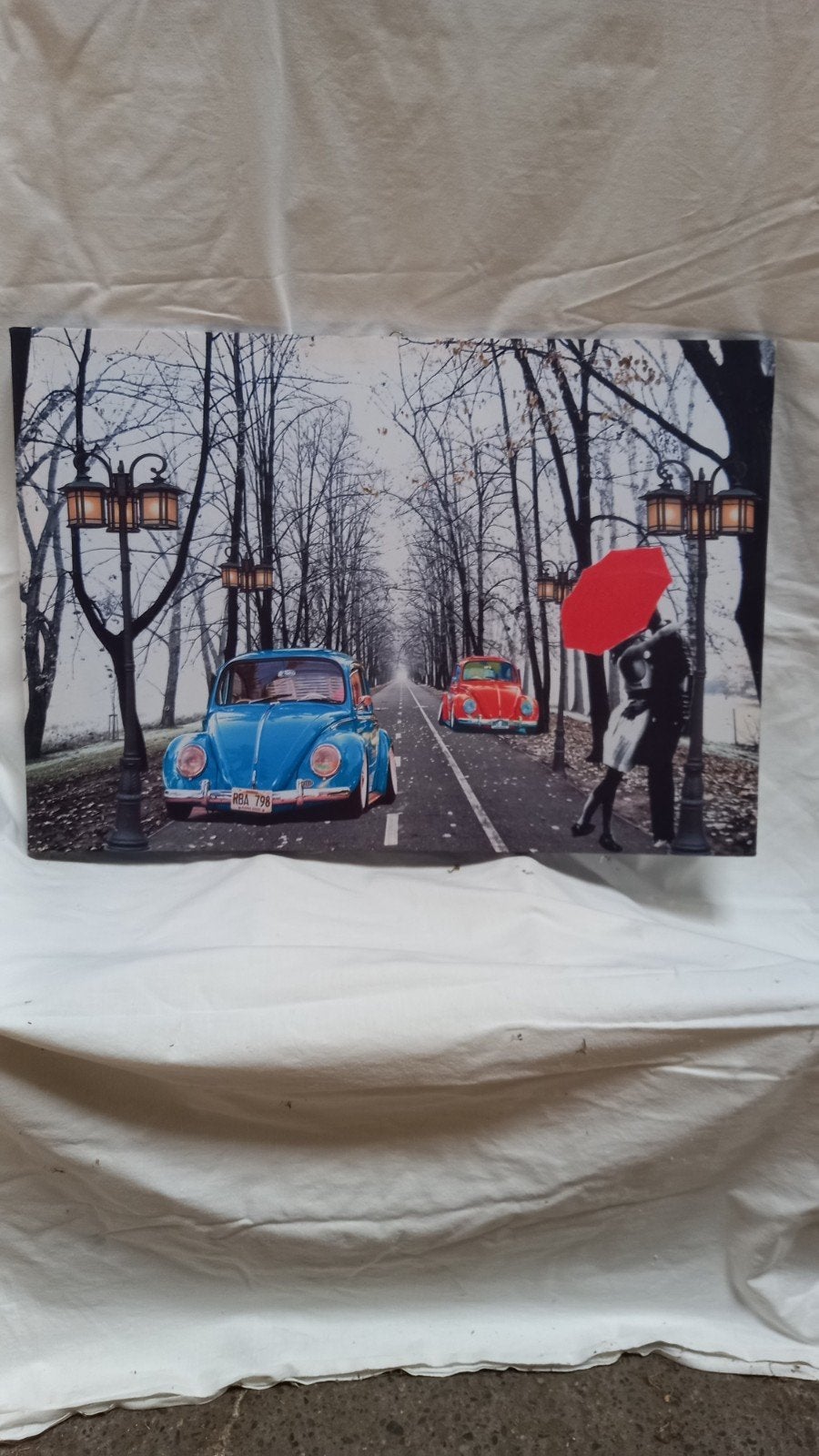 canvas met verlichting, Comme neuf, Enlèvement, 50 à 75 cm, Autres types