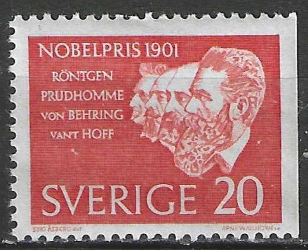 Zweden 1961 - Yvert 488a - 60 jaar Nobelprijs - Rechts  (PF), Verzenden, Zweden, Postfris