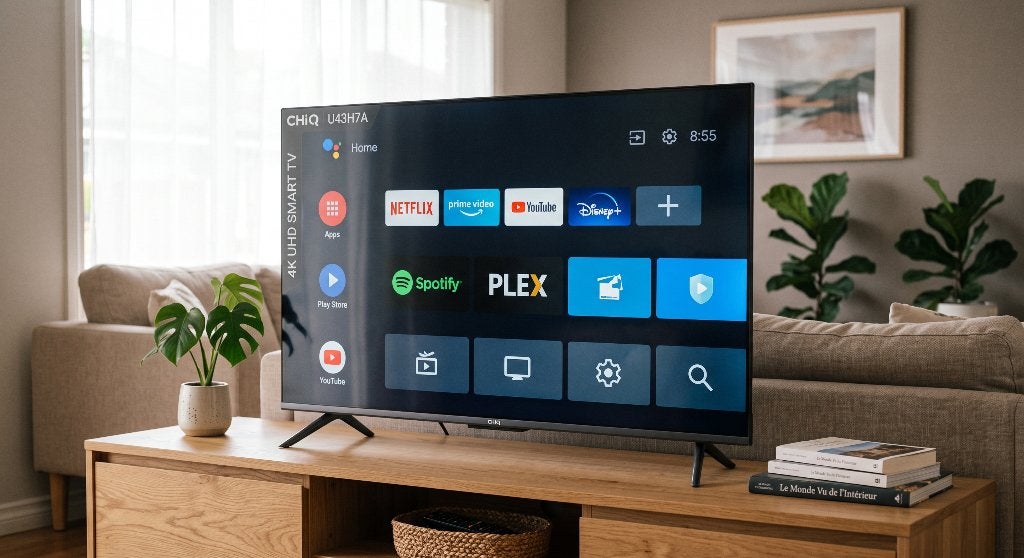 TV CHIQ U43H7A 43" (108cm) Android Smart TV 4K, TV, Hi-fi & Vidéo, Télévisions, Autres marques, LED, 50 Hz, Comme neuf