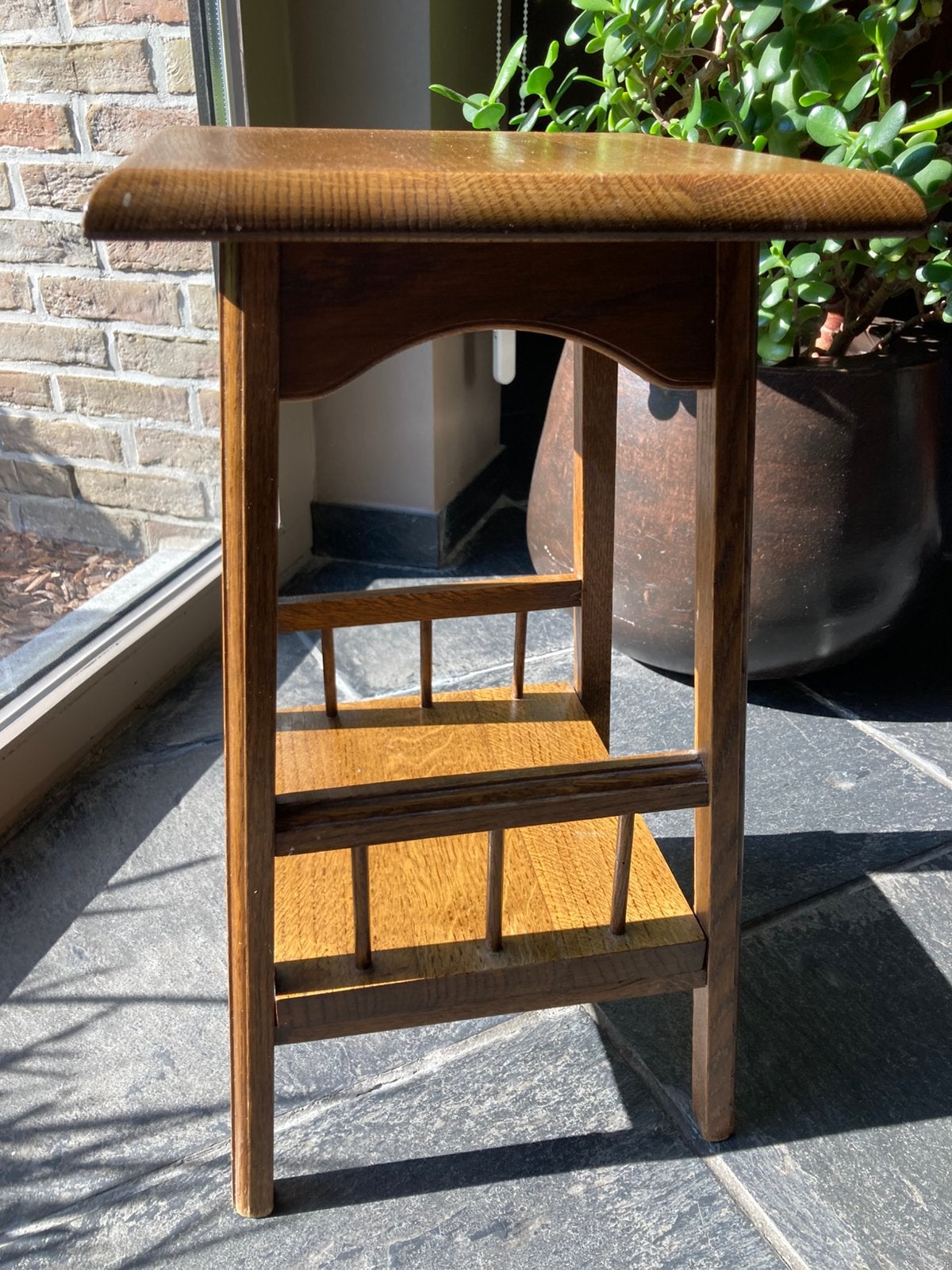 Bijzettafel rustiek massief, Ophalen, Gebruikt