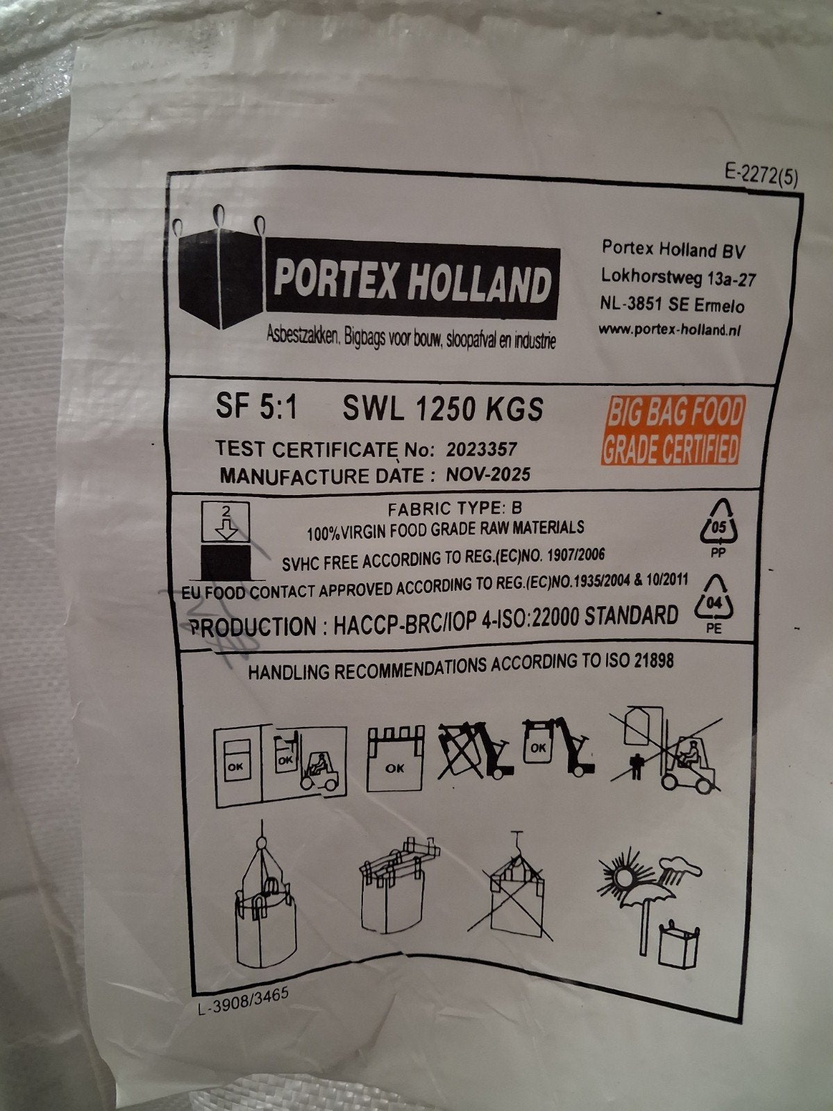 bigbag kuubzak puinzak, Ophalen