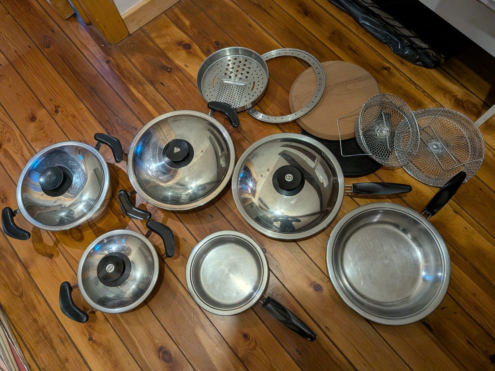 vintage set AMC kookpotten en toebehoren, Compatible induction, Enlèvement, Cocotte, AMC