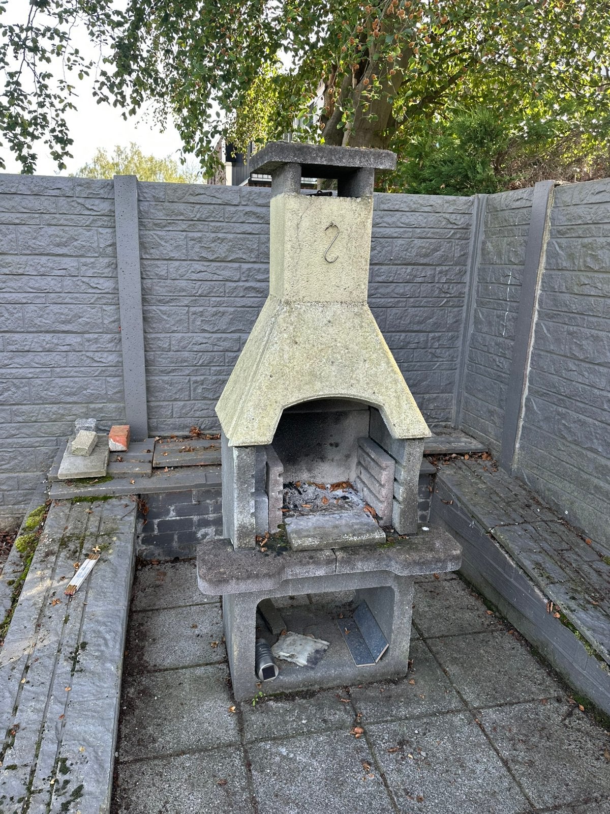 Cheminée de jardin en béton/barbecue extérieur, Jardin & Terrasse, Enlèvement, Utilisé