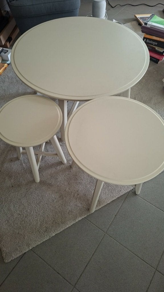 Ensemble KRAGSTA, Rond, 50 à 100 cm, Comme neuf, Enlèvement