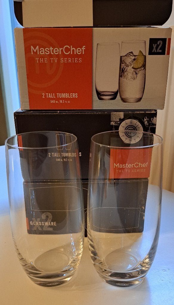 16 verres long drink Masterchef, Collections, Enlèvement, Comme neuf, Autres types